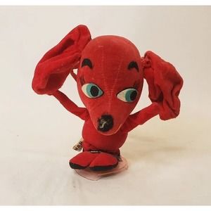 Kamar 1964 Red Velveteen Dog